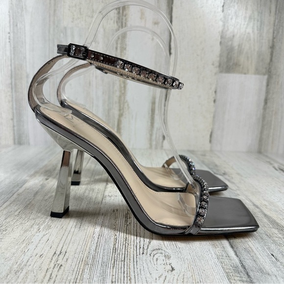 New Marc Fisher Karima Rhinestones Embellished Heeled Sandals #961 - Picture 3 of 13